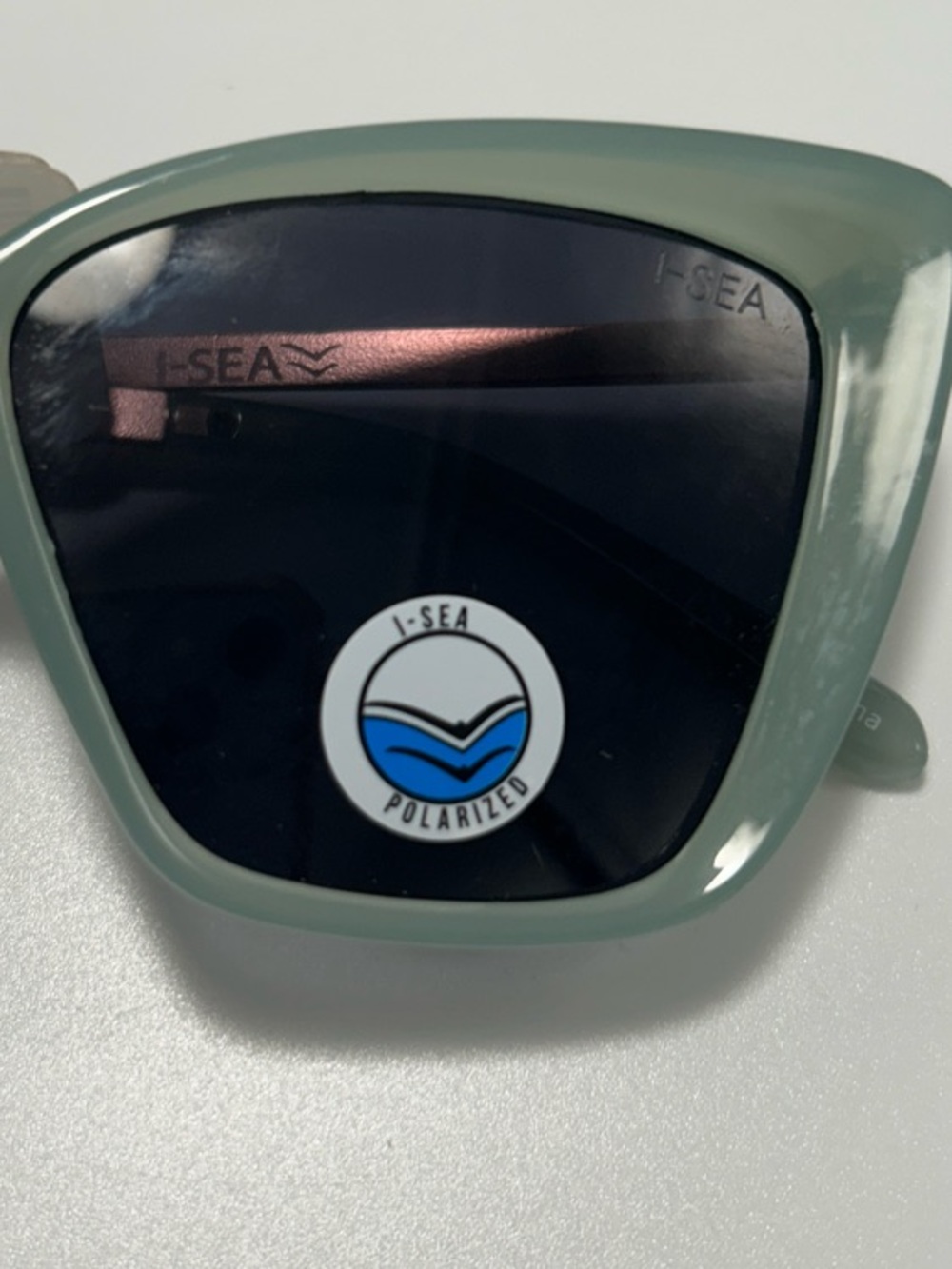 Sage Green Cat-Eye Women's Sunglasses with Dark Lenses - Picture 5 of 10